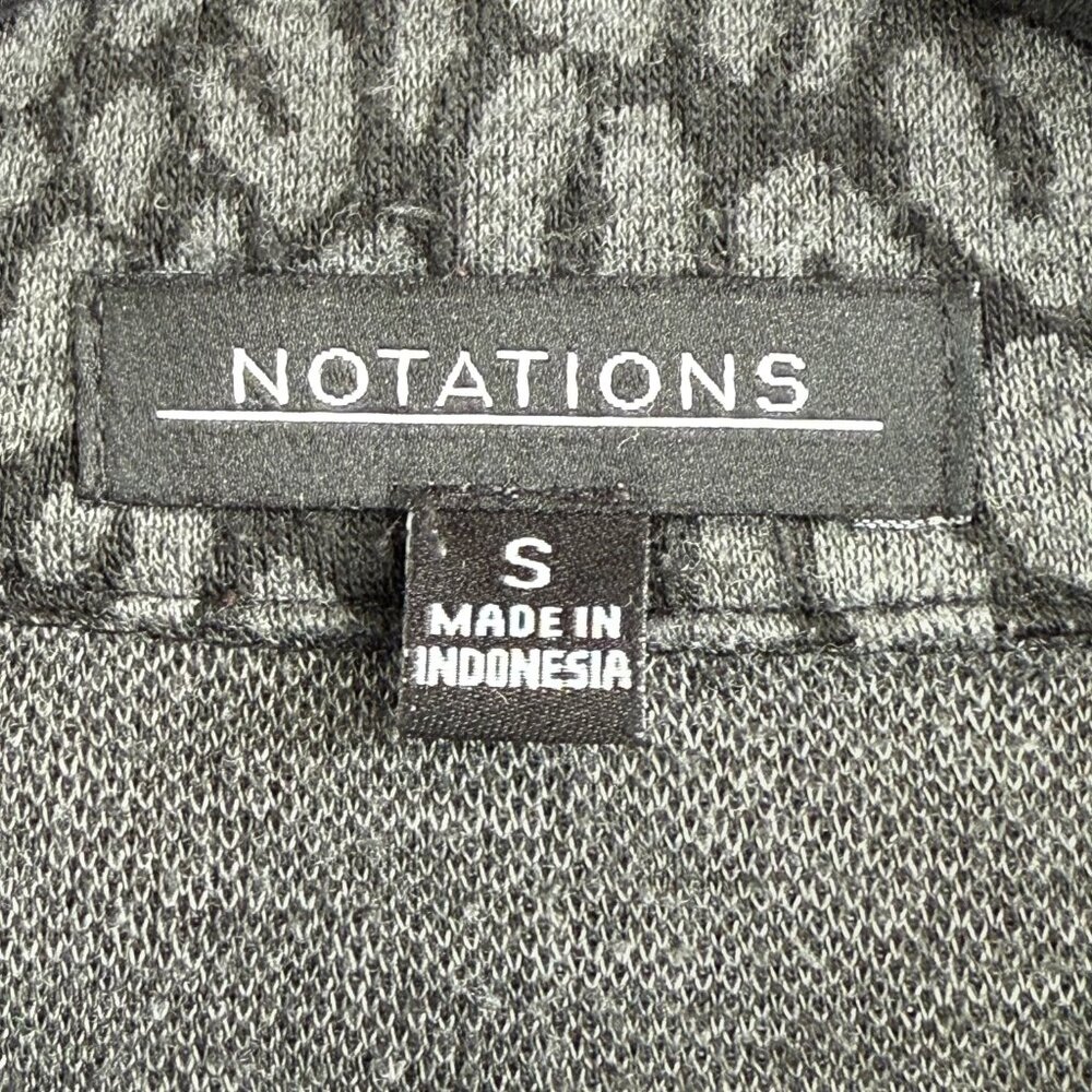 Notations Grey Abstract Animal-Print Button Jacket — Size S - Picture 4 of 10